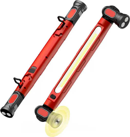 5200Mah Super Bright Work Light Rechargeable Magnetic Work Light with Hooks & Rotating Magnetic Base for Car Repairing Emergency